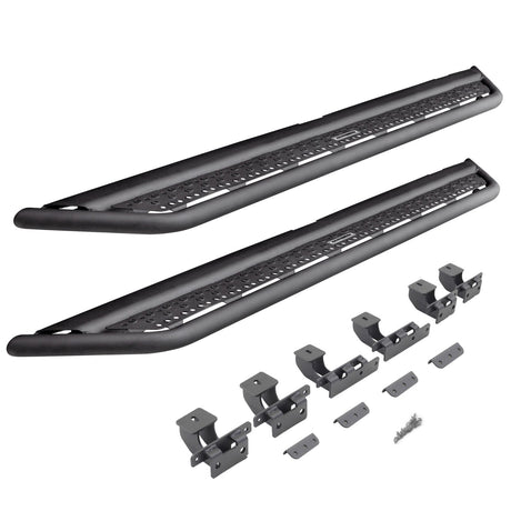2020-2027 Gladiator Dominator Xtreme D6 Side Steps with Rocker Panel Mounting Brackets Kit, Powder Coated (D64516T) | Dirty Garage