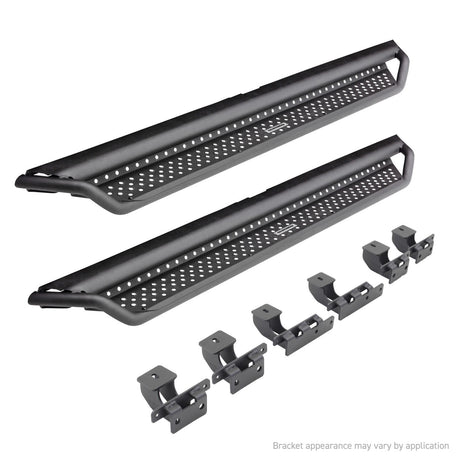 2019-2026 GM 1500/GM HD Dominator Xtreme D1 Side Steps with Rocker Panel Mounting Bracket Kit, Powder Coated (D14054T) | Dirty Garage