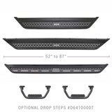 2019-2027 Ram 1500 Dominator Xtreme D6 Side Steps with Rocker Panel Mounting Brackets Kit, Powder Coated (D64306T) | Dirty Garage