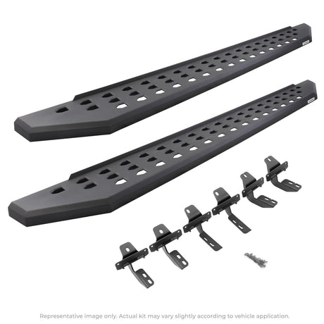 2022-2026 Tundra RB20 Running Boards with Mounting Brackets Kit, Textured Black (69443580PC) | Dirty Garage