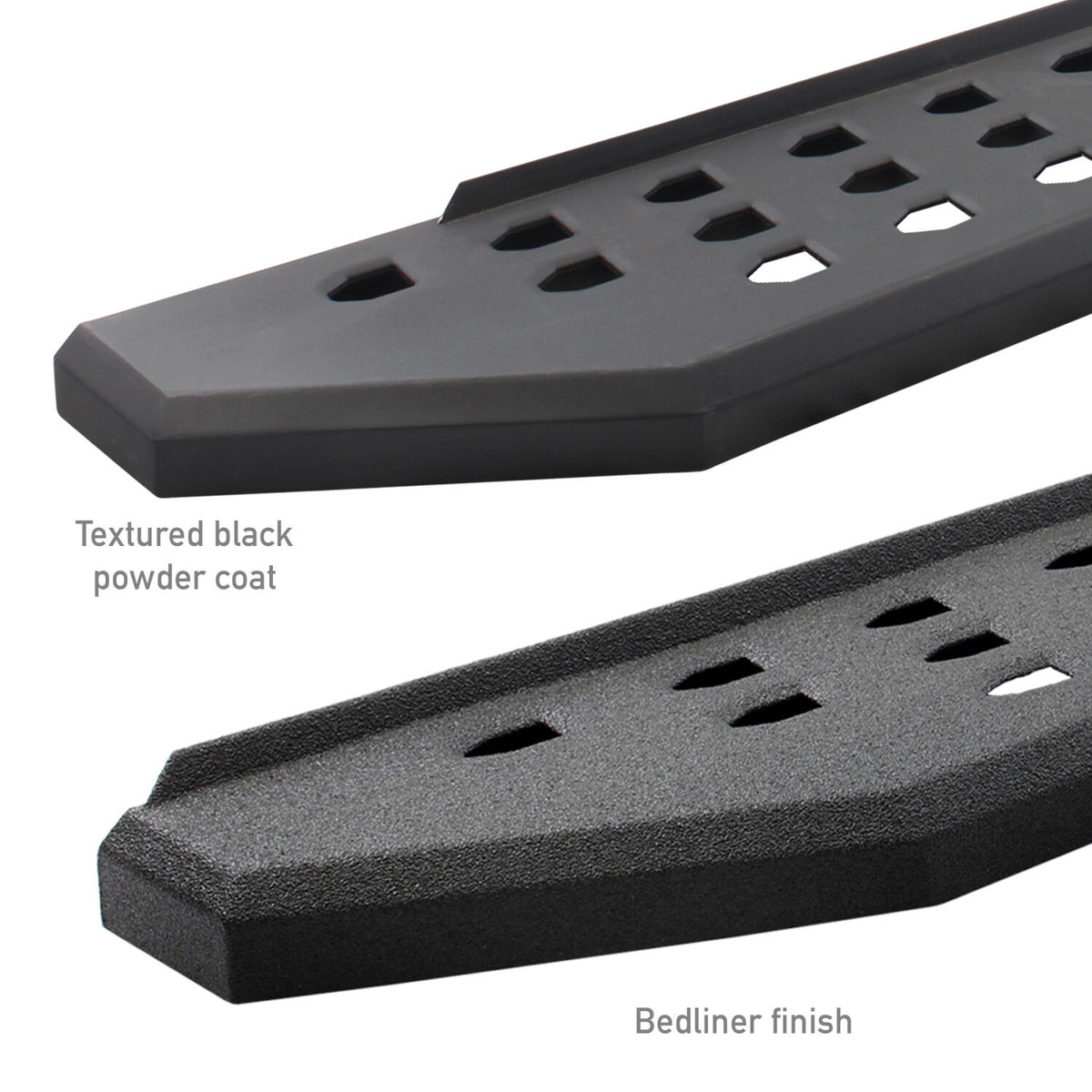 2020-2027 Gladiator RB20 Running Boards with Mounting Brackets, 2 Pairs Drop Steps Kit, Protective Bedliner coating (6945168720T) | Dirty Garage