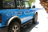 2021-2026 Bronco Dominator Xtreme D2 Side Steps with Rocker Panel Mounting Bracket Kit, Textured Black (D224129T) | Dirty Garage