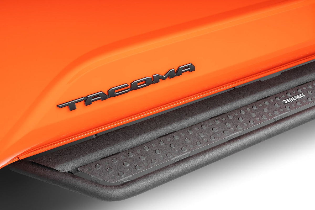 2024-2026 Tacoma Dominator Xtreme D6 Side Steps with Rocker Panel Mounting Kit, Powder Coated (D64432T) | Dirty Garage
