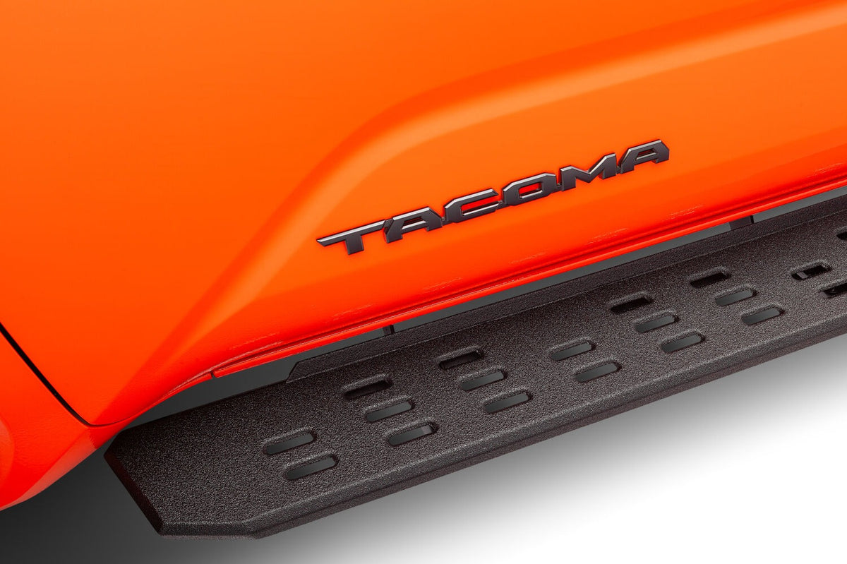 2024-2026 Tacoma RB30 Running Boards with Mounting Bracket Kit Double Cab Only, Protective Bedliner coating (69643280T) | Dirty Garage