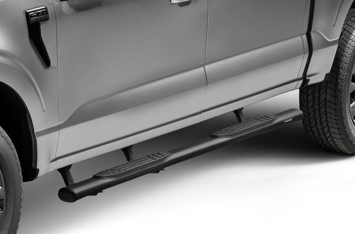 2015-2027 Superduty/F-150 4" 1000 Series Side Steps with Mounting Bracket Kit, Textured Black (104415587T) | Dirty Garage
