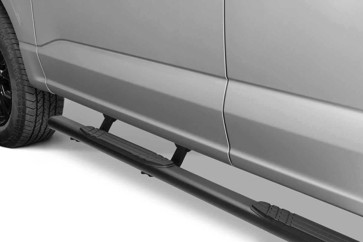 2017-2027 Superduty 4" 1000 Series Side Steps with Mounting Bracket Kit, Powder Coated (104415580T) | Dirty Garage