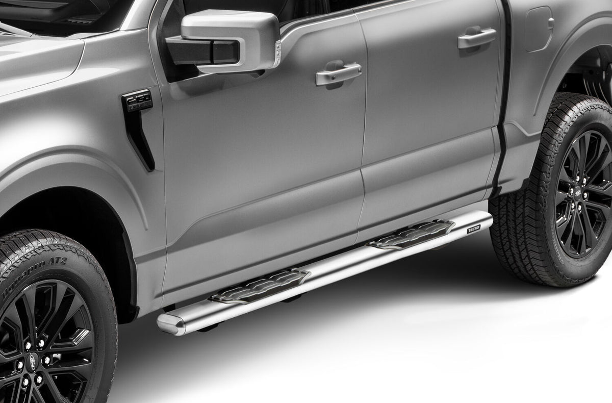 2015-2027 Superduty/F-150 5" 1000 Series Side Steps with Mounting Brackets Kit, Polished (105415587PS) | Dirty Garage