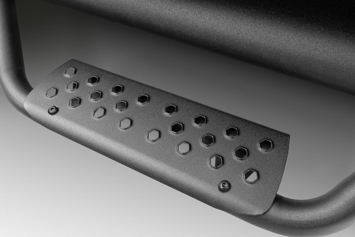 2017-2026 Superduty Dominator Xtreme D2 Side Steps with Rocker Panel Mounting Bracket Kit, Textured Black (D224177T) | Dirty Garage
