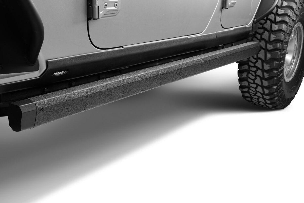 2018-2027 Wrangler RealTruck VoltStep Electric Running Board Kit, Protective Bedliner coating (20450674T) | Dirty Garage