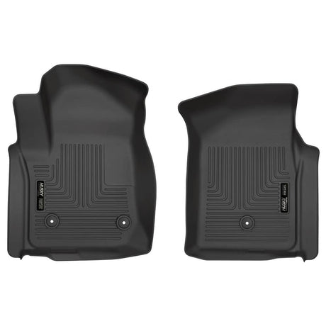 2019-2025 Silverado/Sierra 1500/2020-2025 Silverado/Sierra HD Regular Cab Weatherbeater Black Front Floor Liners | Dirty Garage