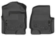 2017-2025 Super Duty Extended/Crew Cab WeatherBeater Black Front Floor Liners | Dirty Garage