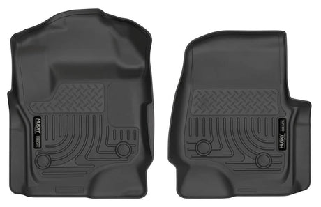 2017-2025 Super Duty Extended/Crew Cab WeatherBeater Black Front Floor Liners | Dirty Garage