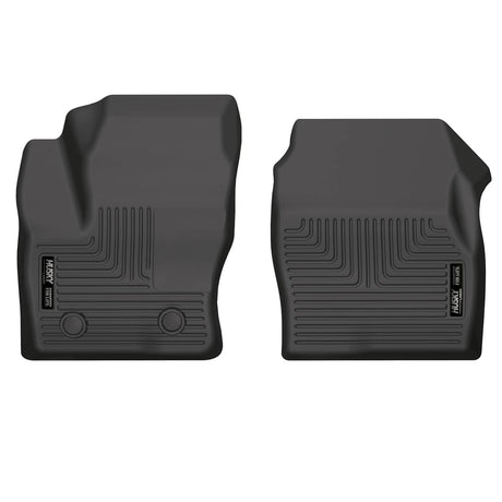 2020-2023 Transit Connect Weatherbeater Black Front Floor Liners with Vinyl Flooring | Dirty Garage