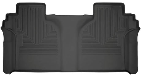 2019-2025 Silverado/Sierra 1500/ 2020-2025 Silverado/Sierra HD Crew Cab with Carpeted Factory Storage Box Weatherbeater Black Rear Floor Liner | Dirty Garage