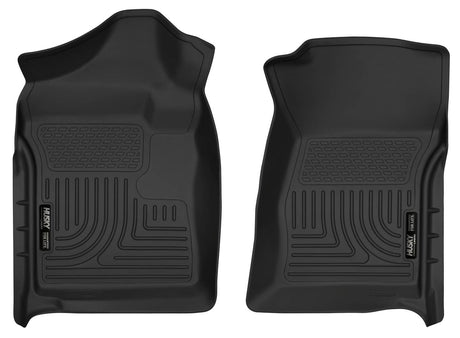 2007-2013 Silverado/Sierra 1500/ 2007-2014 Silverado/Sierra HD Regular Cab WeatherBeater Black Front Floor Liners | Dirty Garage
