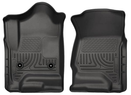 2014-2018 Silverado/Sierra Crew/Extended Cab 1500/2015-2019 HD Weatherbeater Black Front Floor Liners | Dirty Garage