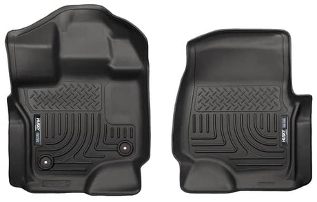 2015-2025 F150 Extended/Crew Cab Weatherbeater Black Front Floor Liners | Dirty Garage