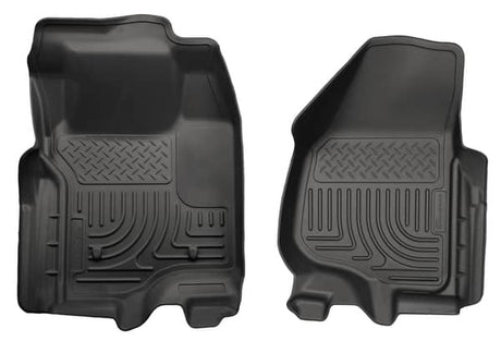 2011-2012 Super Duty Extended/Crew Cab Weatherbeater Black Front Floor Liners | Dirty Garage