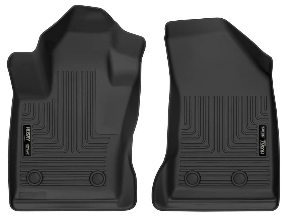 2017-2025 Compass X-Act Black Front Floor Liners with Passenger Side Retaining Posts | Dirty Garage