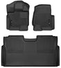 2015-2025 F150 Crew Cab X-Act Black Front and Rear Floor Liners Without Fold-Flat Storage | Dirty Garage
