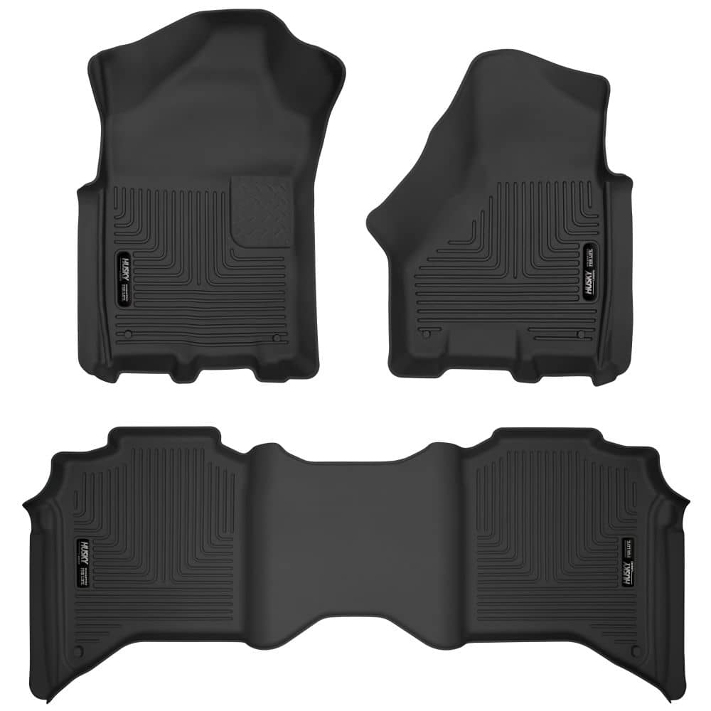 2019-2025 Ram 2500/3500 Crew Cab X-Act Black Front & Rear Floor Liners | Dirty Garage
