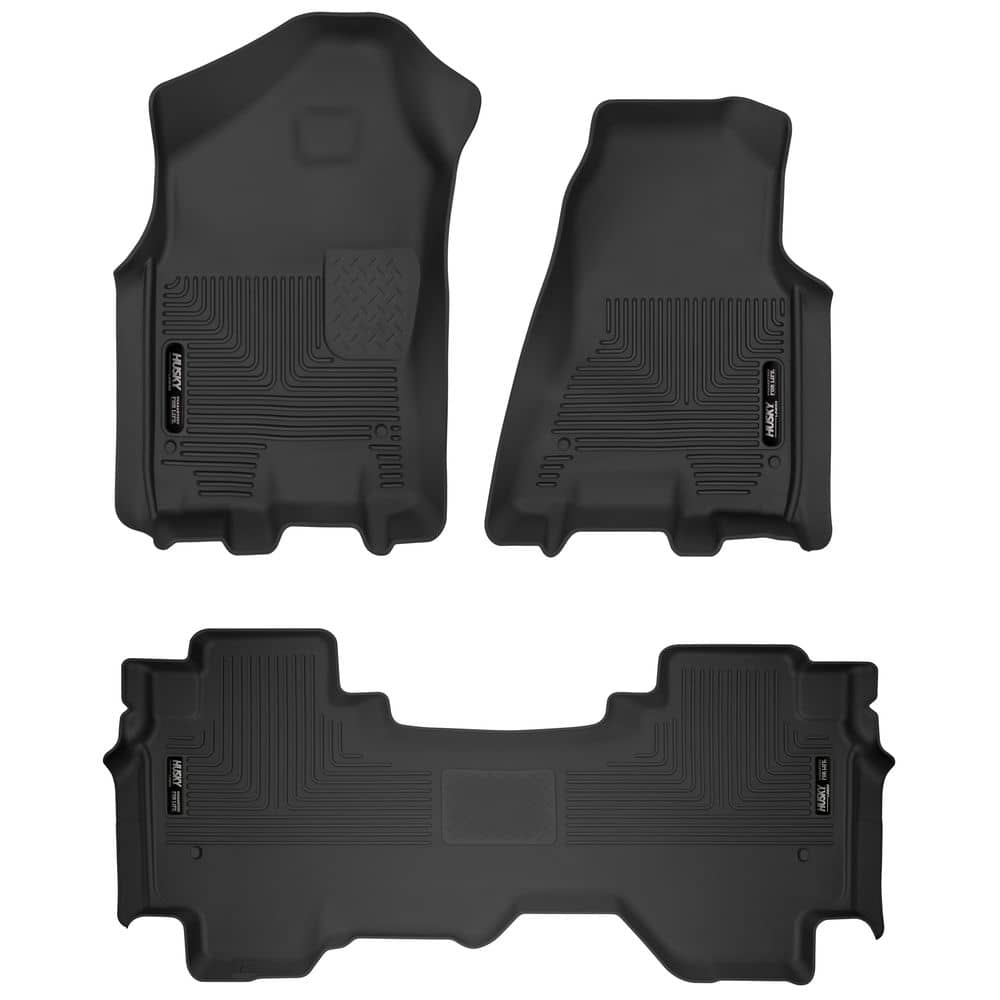 2019-2024 Ram 1500 Quad Cab X-Act Black Front & Second Row Floor Liners | Dirty Garage