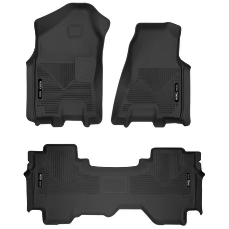 2019-2024 Ram 1500 Quad Cab X-Act Black Front & Second Row Floor Liners | Dirty Garage