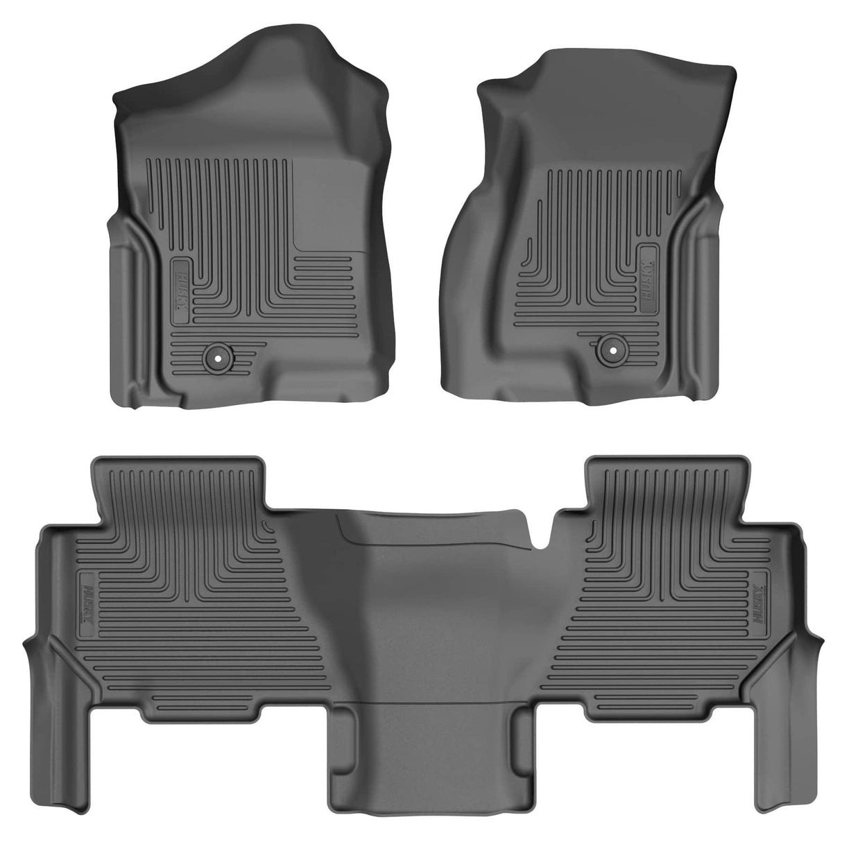 2000-2006 Escalade ESV/Suburban/Yukon XL Weatherbeater Black Front and Second Row Floor Liners | Dirty Garage
