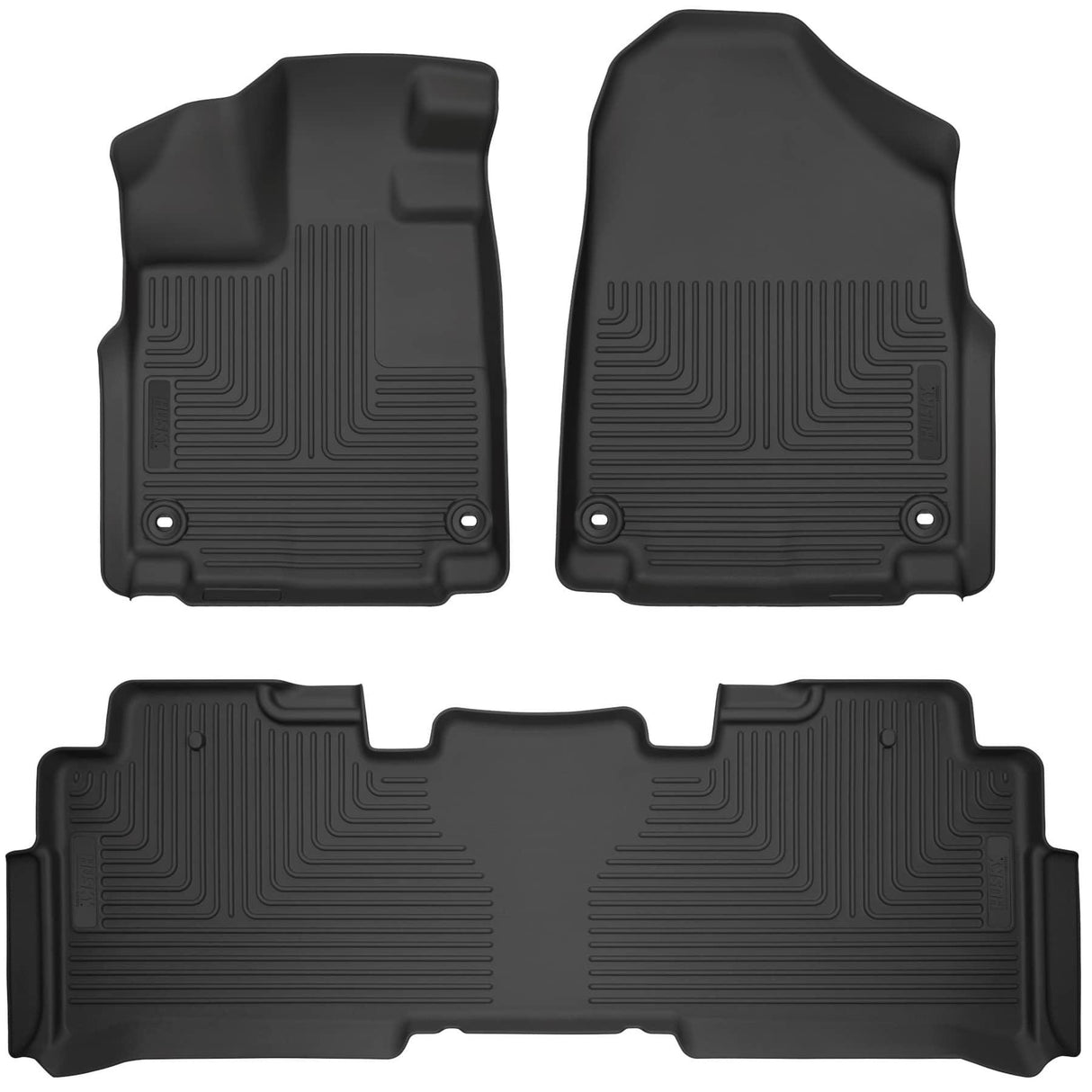2018-2025 Odyssey Weatherbeater Black Front and Second Row Floor Liners | Dirty Garage