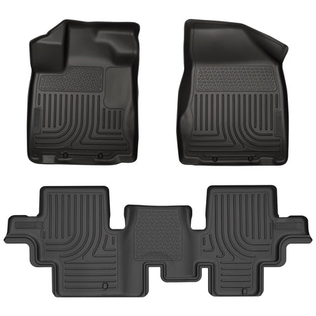 2013-2020 Pathfinder Weatherbeater Black Front And Second Row Floor Liners | Dirty Garage