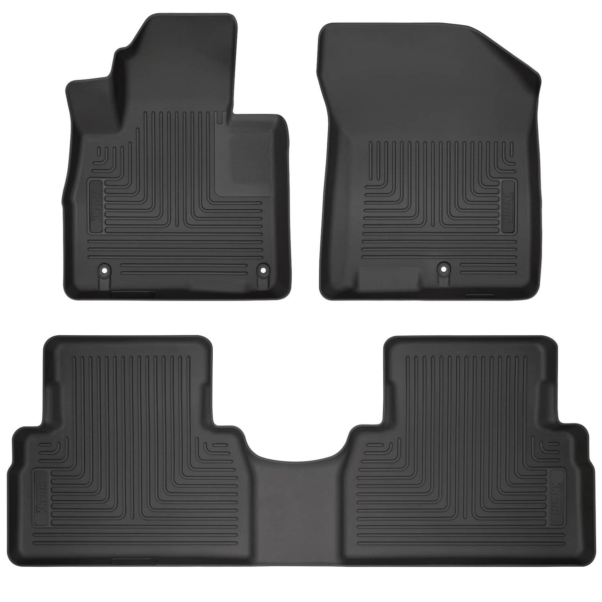 2019-2020 Santa Fe Weatherbeater Black Front and Rear Floor Liners | Dirty Garage