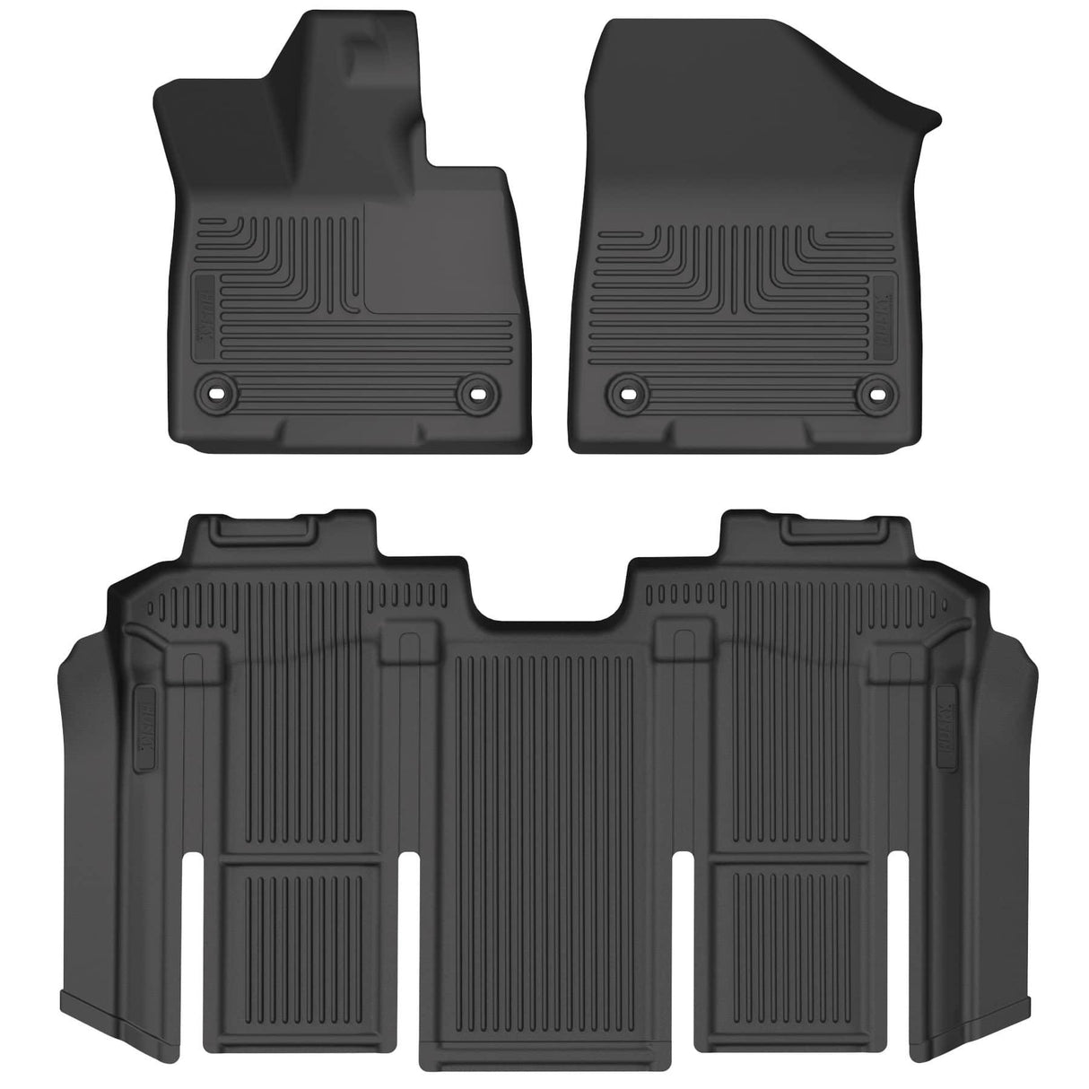 2021-2025 Sienna 7-Passenger Weatherbeater Black Front and Second Row Floor Liners | Dirty Garage