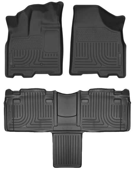 2011-2020 Sienna Weatherbeater Black Front and Second Row Floor Liners | Dirty Garage