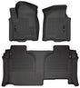 2019-2025 Silverado/Sierra 1500/HD Double Cab Black Weatherbeater Front & Rear Floor Liners | Dirty Garage