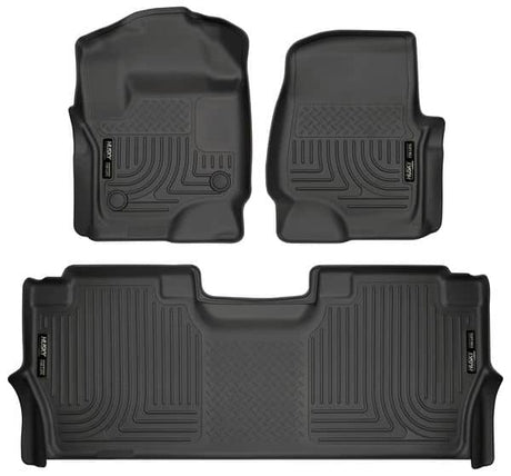 2017-2025 Super Duty Crew Cab Weatherbeater Front and Rear Floor Liners with Fold Flat Storage | Dirty Garage