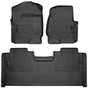 2017-2025 Super Duty Super Cab Black Weatherbeater Front and Rear Floor Liners | Dirty Garage