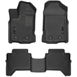 2019-2023 Ranger Crew Cab Black Weatherbeater Front & Second Row Floor Liners | Dirty Garage