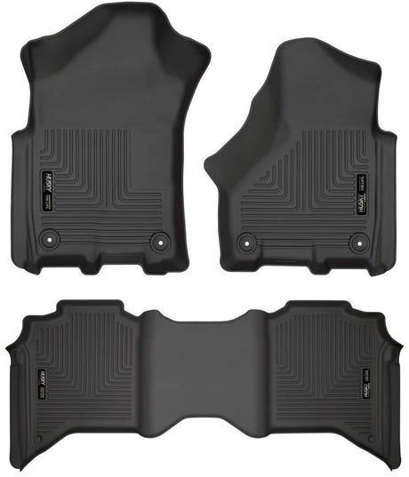 2019-2025 Ram 2500/3500 Crew Cab Black Weatherbeater Front & Rear Floor Liners | Dirty Garage