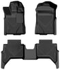 2024 Ranger Crew Cab Black Weatherbeater Front & Second Row Floor Liners | Dirty Garage