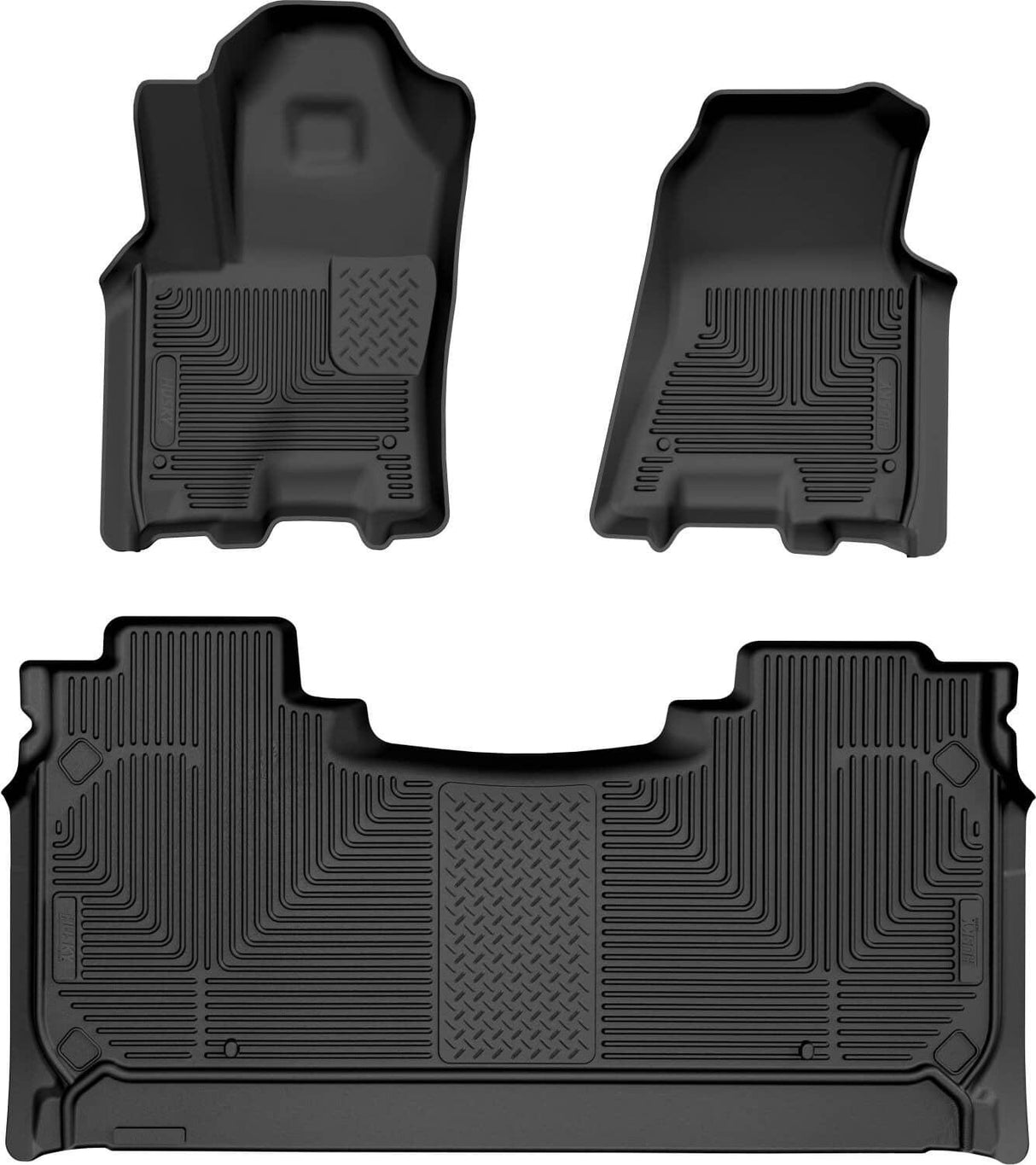 2025 Ram 1500 Crew Cab Weatherbeater Front & Rear Floor Liners Without Factory Under Seat Storage Bin | Dirty Garage