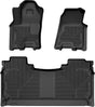 2025 Ram 1500 Crew Cab Weatherbeater Front & Rear Floor Liners Without Factory Under Seat Storage Bin | Dirty Garage