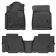2012-2022 Sequoia Black Weatherbeater Front & Second Row Floor Liners | Dirty Garage