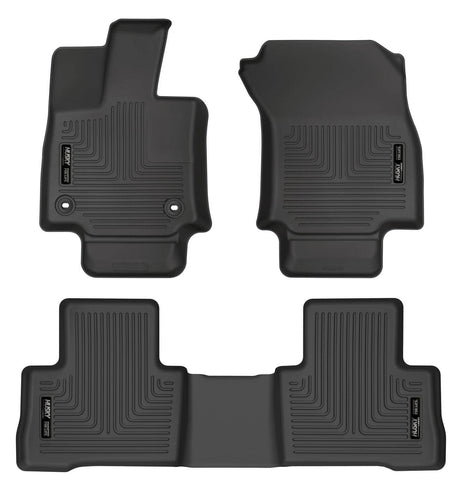 2021-2022 Venza Black Weatherbeater Front & Second Row Floor Liners | Dirty Garage