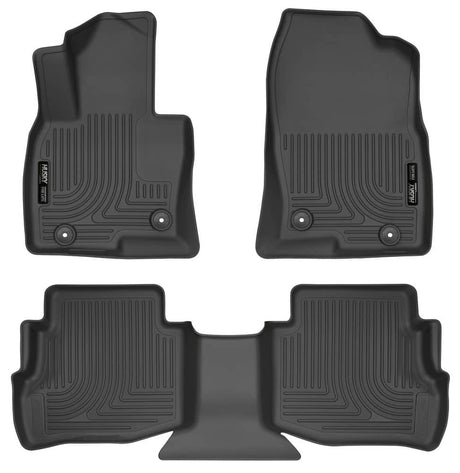 2016-2023 CX-9 Black WeatherBeater Front & Second Row Floor Liners | Dirty Garage