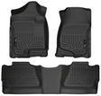 2007-2013 Silverado/Sierra Crew Cab 1500/2007-2014 Silverado/Sierra HD Black Weatherbeater Front & Second Row Floor Liners | Dirty Garage