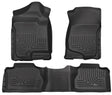 2007-2014 Silverado/Sierra 1500/HD Extended Cab Black Weatherbeater Front & Second Row Floor Liners | Dirty Garage