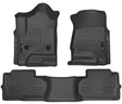 2014-2018 Silverado/Sierra Extended Cab 1500/2015-2019 HD Black Weatherbeater Front & Second Row Floor Liners | Dirty Garage