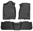 2007-2014 Escalade ESV/Suburban/Yukon XL, 2007-2013 Avalanche Black Weatherbeater Front & Second Row Floor Liners | Dirty Garage