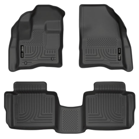 2010-2019 Taurus Black Weatherbeater Front & Second Row Floor Liners | Dirty Garage
