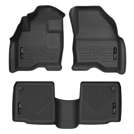 2011-2014 Explorer Black Weatherbeater Front & Second Row Floor Liners | Dirty Garage